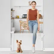 Short Dog Gate 0"-39" Wide Narrow Baby Gate 24” Tall Retractable Baby Gate to St