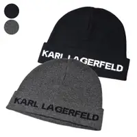 在飛比找ETMall東森購物網優惠-KARL LAGERFELD 簡約LOGO反折毛帽-(新款任