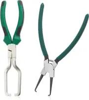 2PCS Fuel Line Dissconnect Tool Set,Fuel Petrol Clip Hose Clamp Green