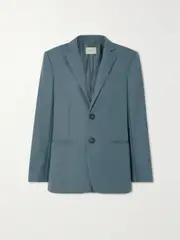 [ST. AGNI] ST. AGNI - + Net Sustain Carter Oversized Recycled-twill Blazer - Gray - large large Gray