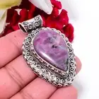 Natural Ruby With Zoisite Fine Art 925 Sterling Silver Pendant 2.15 Sku6