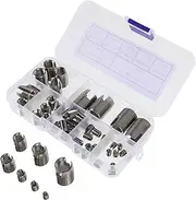 50pcs Stainless Steel Self Tapping Thread Inserts Repair Kit Slotted Design and Storage Case
