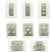 1 2 3 4 5 6 Gang Wall Switch & Powerpoints - White on Silver – SAA