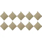 10x Belle Mandalay Kitchen Cotton Pot/Pan Holder/Trivet Mat 20cm Square Sky Grey