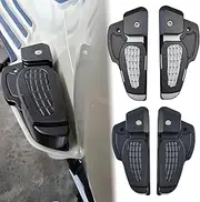 Aluminum Rear Passenger Folding Footpeg Pedal Foot Footrests fit for Vespa Primavera 125/150 Sprint 125/150 Accessories 2017-2023 (Black)