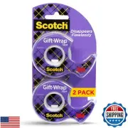 Scotch Gift-Wrap Tape, 2 Rolls, The Go-to Tape for Holiday Gift Wrapping, 3/4