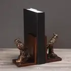 2 Pieces Parrot Bookends Sturdy Desktop Ornaments for Shelf Bedroom Library