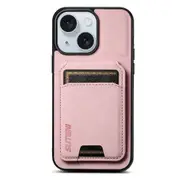 For Iphone 15 Litchi Leather Card Wallet Stand Back Phone Case