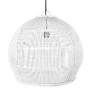 Cornelius White Rattan Pendant Light