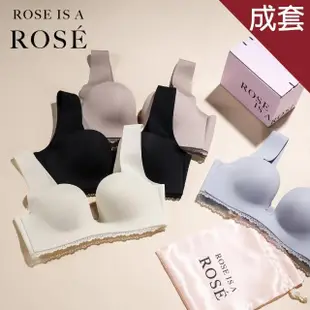 【ROSE IS A ROSE】零著感無鋼圈內衣成套組_薄杯_4色可選(韓國 李多慧 代言)