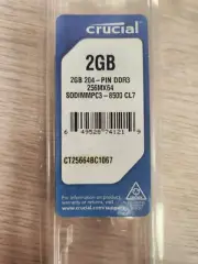 Crucial 2GB 204-PIN SODIMM 256MX64 DDR3 CT25664BC1067 2gb Memory