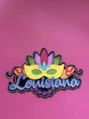 Louisiana State layered scrapbook paper design handmade in Mt