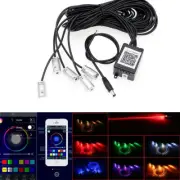Car Sound Active Bluetooth Phone RGB Android Control Atmosphere Light Neon Strip (for: Volvo)
