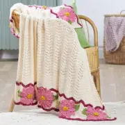 Herrschners® Gerbera Daisy Ripple Afghan Crochet Yarn Kit
