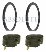 ALTA BICYCLE TIRES 26 x 1.50 BLACK HF-105 CITY CAVALIER SEMI-SLICK TREAD W/TUBES