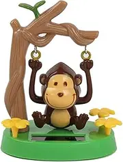 Solar Powered Dancing Monkey, Solar Monkey Swinging Animated Bobble Dancer Solar Powered, Solar Car Dashboard Decor, Cartoon Monkey Swinging Dynamic Auto Ornaments for Office Car Supplies Decoration