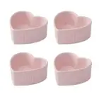 4Pcs Ramekins Set Dessert Bowls Oven Safe Ceramic Ramekin Bowls Heart