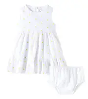 [Il Gufo] Il Gufo Baby floral cotton dress and bloomers set M 12 white