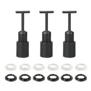 3set E14 Socket Ring Removal Tool T Type with Lamp Shade Socket Rings Black