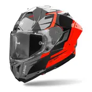 Airoh GP 800 Master Carbon Helmet, black-grey-orange, Size S for Men Black Grey Orange