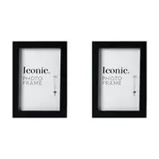 2PK Unigift A1 Iconic MDF Acrylic Photo Frame Picture Holder - Black