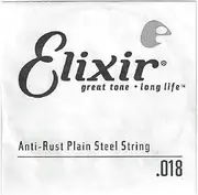 Elixir® Strings Anti-Rust Plated Plain Steel Single String (.018)