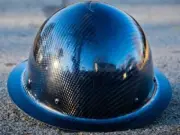 carbon fiber hard hat full brim Blue/Black ANSI/ISEA Certified