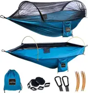 Professional Camping Hammock with Mosquito Net, Lightweight Portable Double Hamm