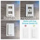 Philips Hue Smart Dimmer Switch V2 Hidden Decora Rocker 1 Gang Wall Plate