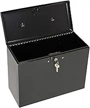 Master Lock File Box with Lock, Large Locking for Documents, Steel Keys, 7148D