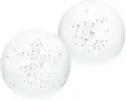 Mipcase 2pcs Decorative Glass Orbs Elegant Crystal Ball Sphere for Home Decor Fish Tanks and Indoor Fountains Captivating Light Patterns Durable Craftsmanship Feng Shui Enhancer