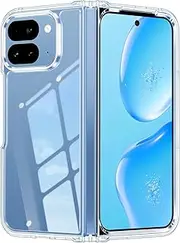 TR4U Clear Case Compatible with Google Pixel 10 Pro Fold Case [Anti-Yellowing][Reinforced Cover PC Shockproof] [Non-Slip Slim Fit] Anti-Scratch Compatible with Pixel 10 Pro Fold (2025)