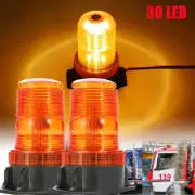 2PCS LED Beacon Flashing Lights 30LED Strobe Emergency Light Warning Lamp 12V