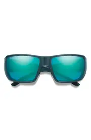Smith Guide's Choice 58mm ChromaPop™ Polarized Wraparound Sunglasses in Pacific /Glass Opal at Nordstrom One Size Pacific/Glass Opal