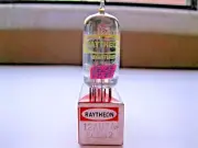 NOS RAYTHEON 12AU7A/ECC82/5814A VACUUM TUBE, GRAY PLATE, O GETTER, TV-7 TESTED