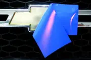 Chevy Vinyl Sheet x2 FITS Chevy Bowtie Emblem Logo Azure Blue Decals U-CUT Trim (for: Chevrolet)