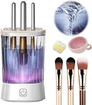 LOZLTX Brush Cleaner, Make Up, 9000 RPM Ultra Power 4.0 & SGS Certified, Electric Makeup Brush Cleaner with Silicone Mesh Lid for All Brush Sizes, Hygiene for Makeup Brush Cleaner, White