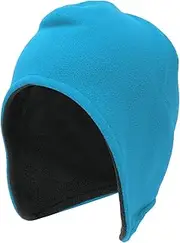 [X AUTOHAUX] Cycling Hat Keep Warm Ear Protection Hard Hat Liner Polar Fleece Fabric Blue 27x30cm 1 Pcs