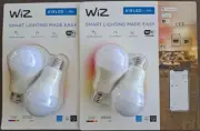 WiZ Connected 60W A19 LED Smart Light Bulbs - Wi-Fi - E26 Smart Bulb - 4 Pack