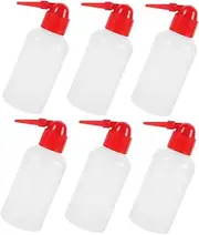 HEALSOPTHY 6pcs Plastic Squeeze Bottles Safety Wash Bottles with Scale for Medical Laboratory and Tattoo Supplies Portable Design for Versatile Cleaning Tasks