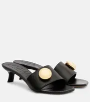 [Loewe] Loewe Pebble 45 leather mules AU 6 black