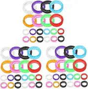 3sets Hairdressing Scissor Finger Ring Non-slip Silicone Scissors Ring for Barber Tool Shear Thumb Insert for Pet Scissors 20pcs*3