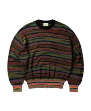Aries Space Dye Problemo Crewneck Drop-Shoulder Jumper XL,M Black