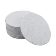 Sandpaper Round Flocking 5.91"x5.91" P100 50 Pcs Gray Hook & Loop Sanding Sheets