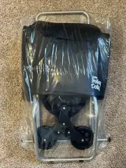 Folding Trolley Dolly Tri-Wheel Stair Climber, Black Grocery Foldable Cart
