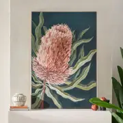 Bottle Brush Framed Canvas Wall Art [MUSLBBFWA25]