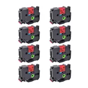 8PK TZ451 Tze-451 Black on Red 0.94'' Label Tape Compatible with Brother P-Touch