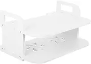 GRIRIW Elegant Projector Bracket Wall-Mounted Router Holder Space-Saving Design Router Storage Bracket Multi-Tiered Shelf