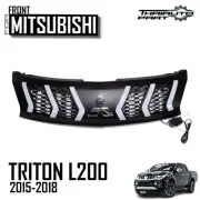For Mitsubishi Triton L200 MQ 2015-2018 Pickup Black Front Grille LED Bar (for: Mitsubishi)