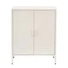 Sweetheart Metal Locker Storage Shelf Organizer Cabinet Buffet Sideboard White A